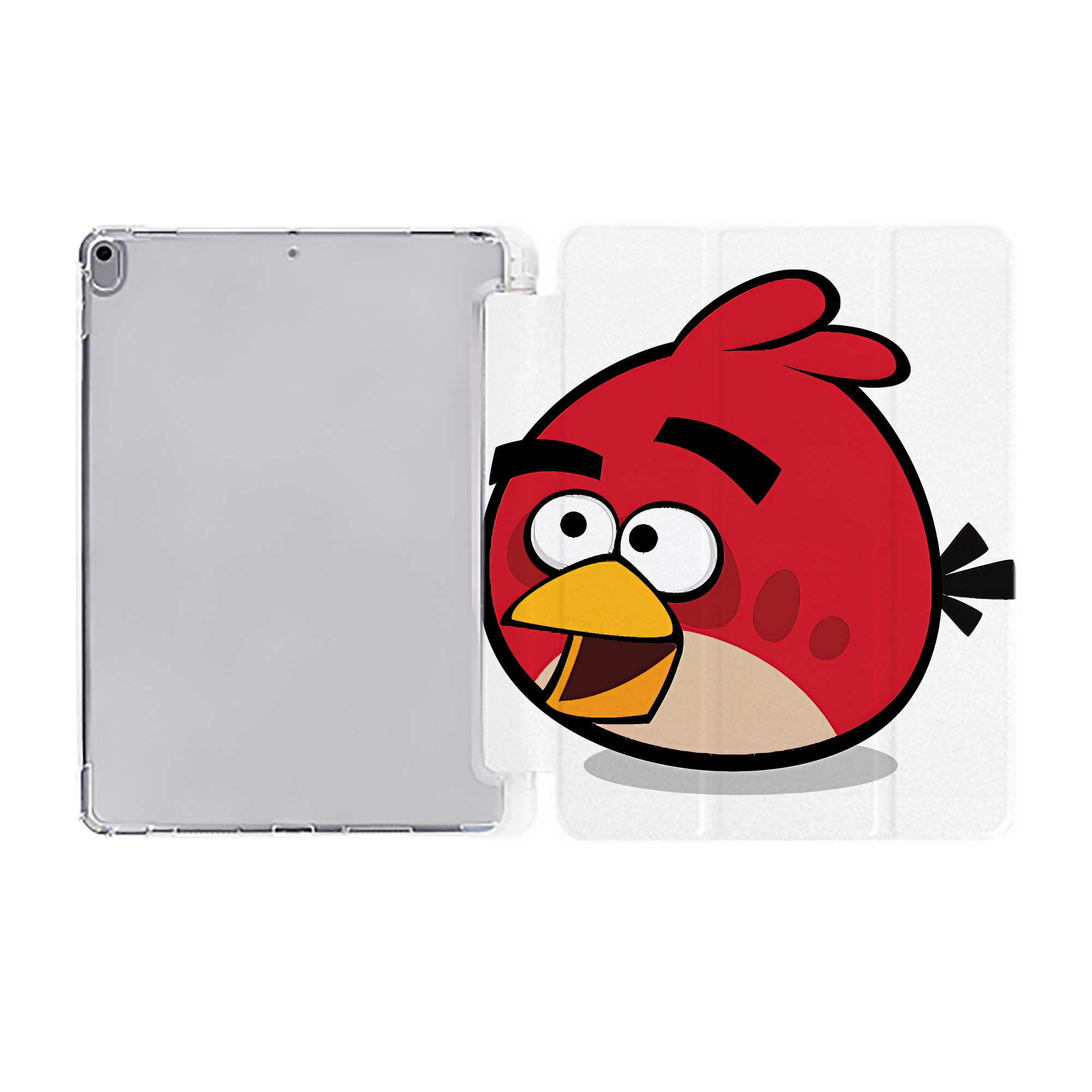 （画像用） Angry Birds アングリーバード IPad ケース ペン収納付き 三つ折りスタンド PUレザー×シリコン 対応機種9.5/10.5/10.9インチ